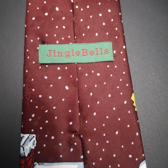 Jingle Bells Stain Resistant Christmas Themed Necktie - Picture 4 of 6
